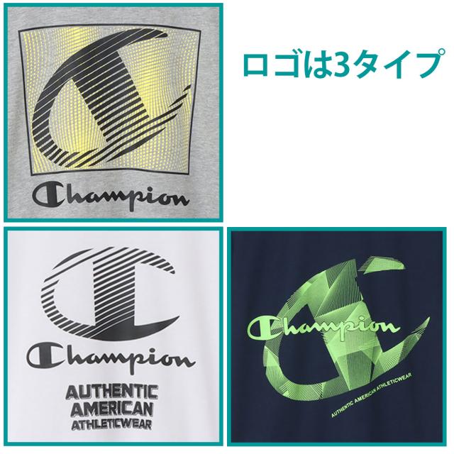 チャンピオン Tシャツ キッズ ジュニア 半袖 スポーツ 綿 コットン ロゴ ブランド スポーツウェア 黒 青 白 130cm〜160cm (在庫限り)