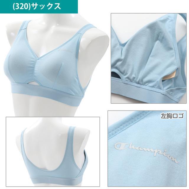 チャンピオン スポーツブラ 綿混 レディース 下着 インナー ノンワイヤーブラ S〜L (在庫限り)