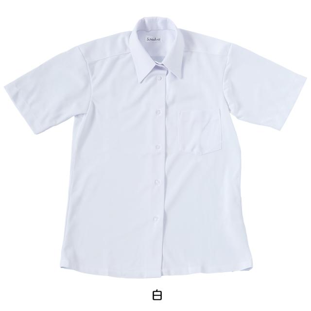 ストレッチ スクールシャツ 女子 半袖 ノーアイロン 中学生 高校生 制服 ワイシャツ SS(A体)〜3L(B体)