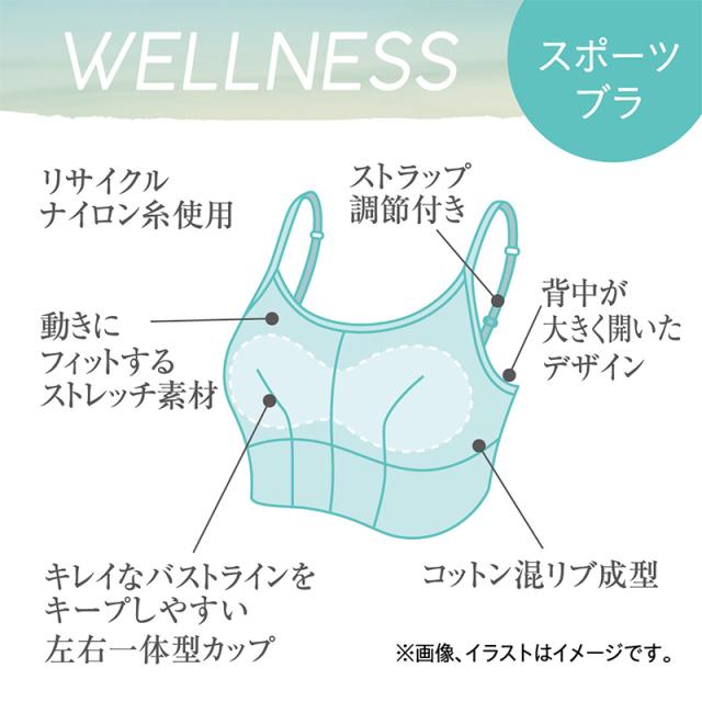 スポーツブラ スポブラ ハーフトップ  成型 リブ ノンワイヤーブラジャー M〜LL (在庫限り)