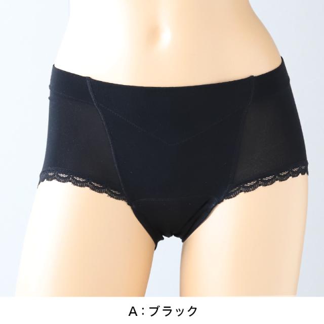 福助 満足 サニタリーショーツ 羽根つき 生理用ショーツ パワーネット内蔵 お腹押さえ 昼用 M〜LL