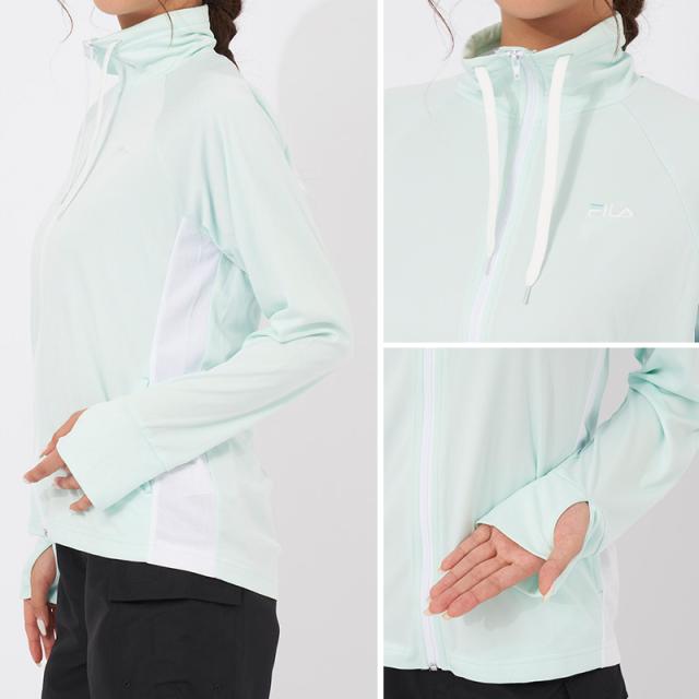 水着 ラッシュガード レディース フィラ おしゃれ 体型カバー 水陸両用 スポーツ S M L LL (在庫限り)