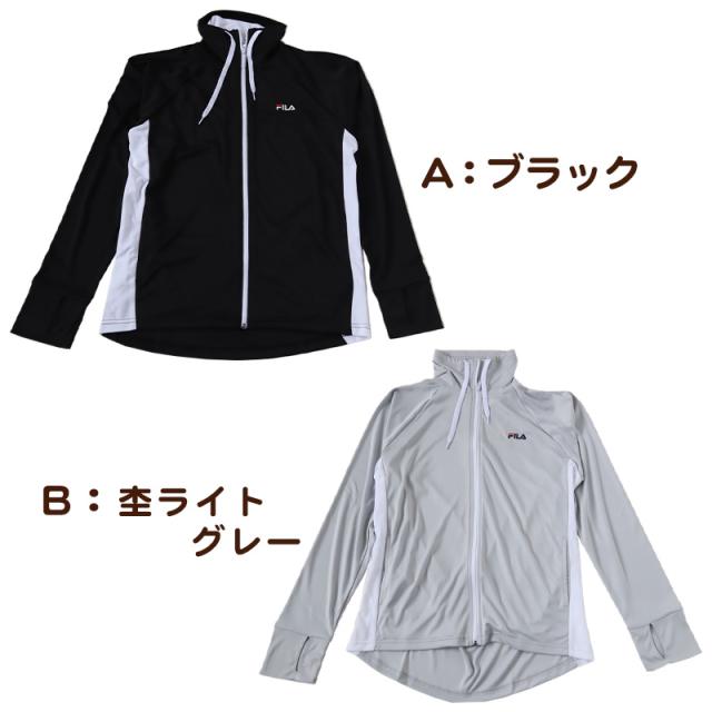 ラッシュガード レディース 水着 体型カバー 大きいサイズ フードなし 長袖 フィラ おしゃれ 3L 4L 5L (在庫限り)