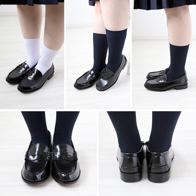 ローファー 学生靴 通学靴 合皮 靴 シューズ 女子 レディース 3E 21cm〜27cm (送料無料) (取寄せ)