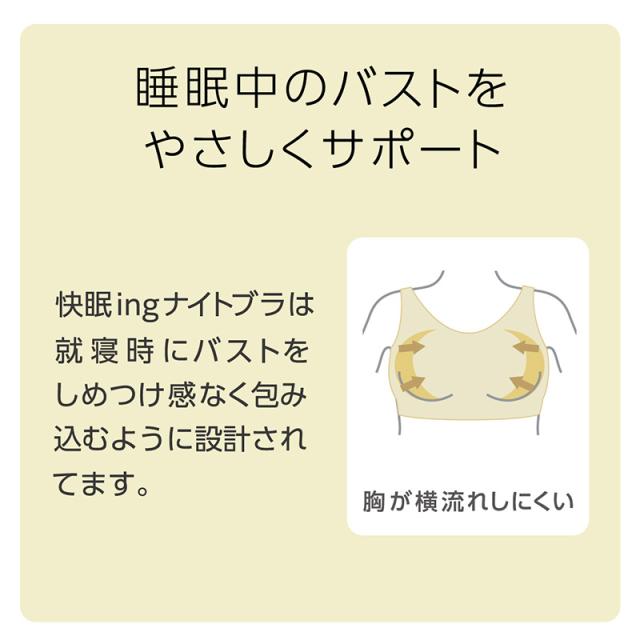 ナイトブラ おやすみブラ 快眠ing 快眠 ナイトブラジャー ハーフトップ 夜用 M〜LL