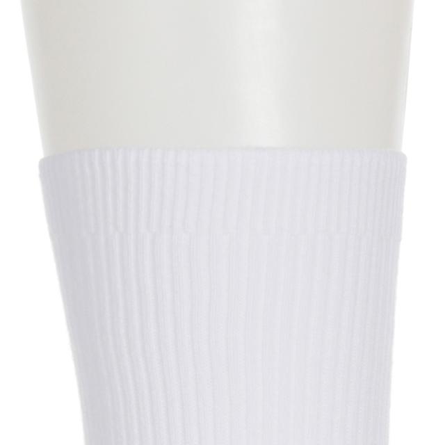 靴下 白 キッズ ソックス クルーソックス リブ クルー丈 子供 ジャストクルー 3足組 22-24cm・24-26cm