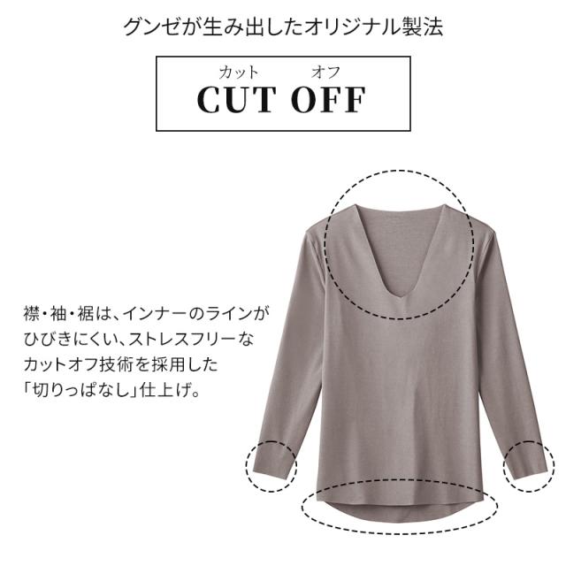 グンゼ YG インナー メンズ 長袖 vネック カットオフ ロングスリーブ M〜LL (在庫限り)