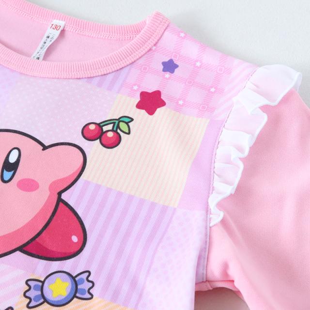 光るパジャマ 星のカービィ 長袖 女の子 キッズ パジャマ トレーナー 上下セット 110 120 130 140 cm