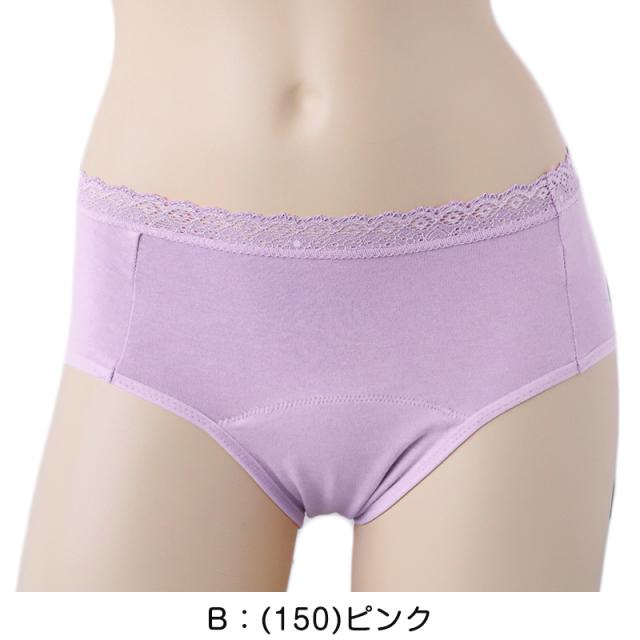 福助 満足 サニタリーショーツ 吸水 羽根つき 綿 生理用ショーツ レディース 昼用 M〜LL (在庫限り)