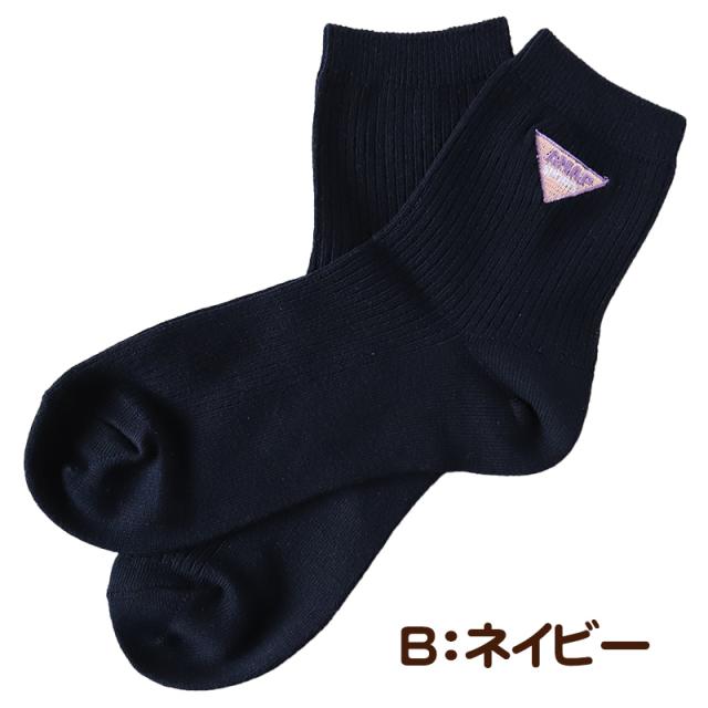 靴下 キッズ 女の子 子供 小学生 ショートソックス スクールソックス 女子 ワンポイント 19-24cm (在庫限り)