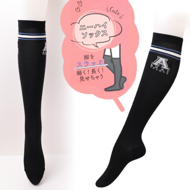 オーバーニー ソックス キッズ 女の子 ハイソックス ガールズ 靴下 ANAP SPORTS ニーハイソックス 膝上ソックス 19-21cm 22-24cm