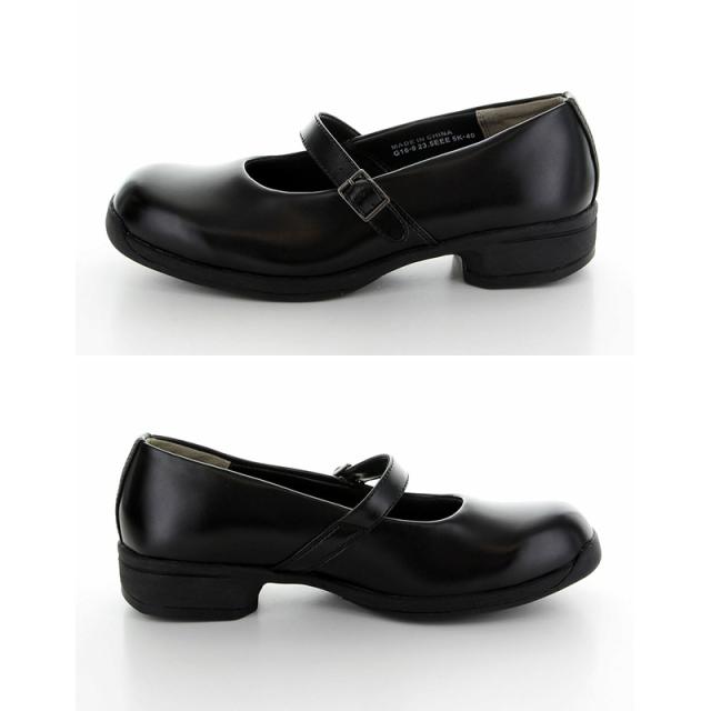 合皮 通学靴 女子 レディース 革靴 学生靴 通学履き 外履き スクール 21cm〜27cm (送料無料) (取寄せ)