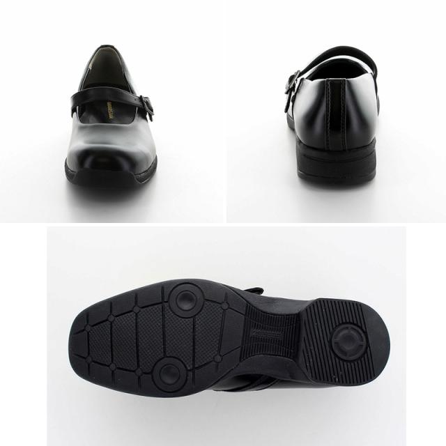 合皮 通学靴 女子 レディース 革靴 学生靴 通学履き 外履き スクール 21cm〜27cm (送料無料) (取寄せ)