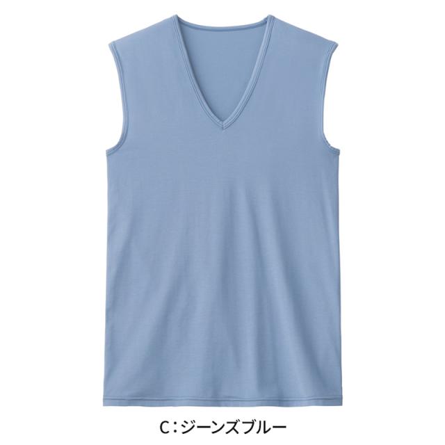アセドロン スリーブレス メンズ インナー シャツ vネック グンゼ M L LL