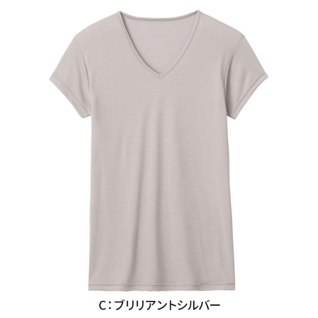 アセドロン Vネック Tシャツ グンゼ 鹿の子 クールマジック メンズ M〜LL