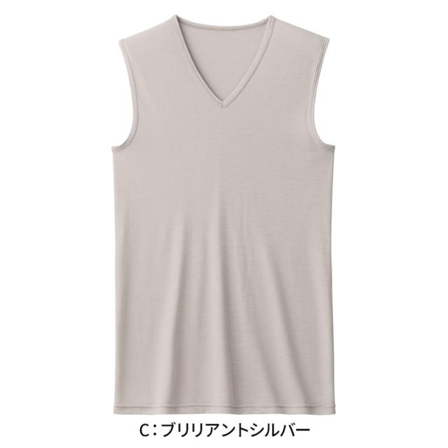 アセドロン スリーブレス インナー メンズ シャツ vネック 鹿の子 グンゼ クールマジック M〜LL