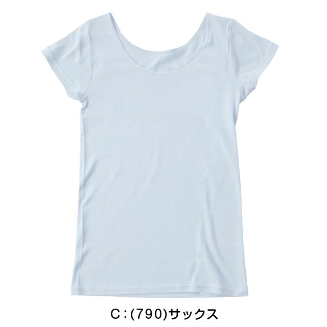 綿100% インナー レディース 半袖 シャツ 3分袖シャツ 福助 満足 M〜LL