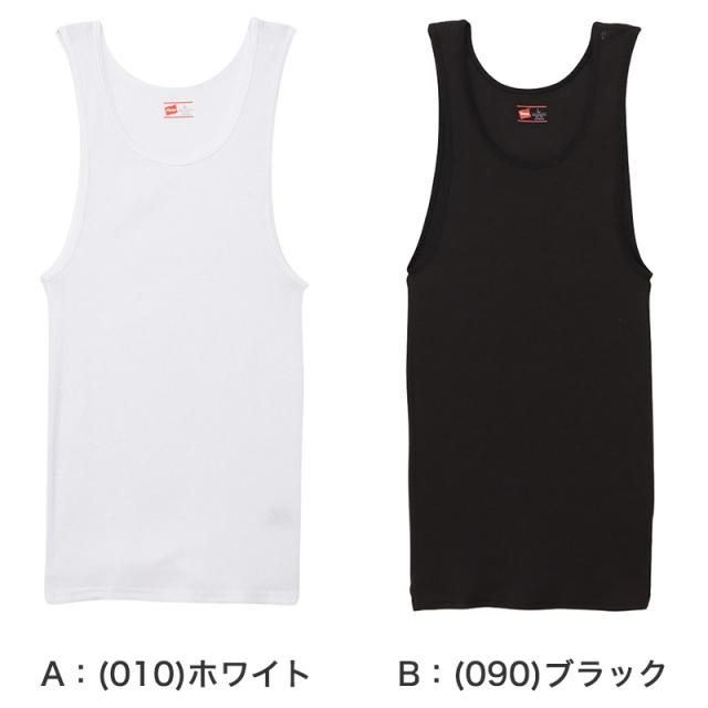 ヘインズ タンクトップ メンズ 肌着 2枚組 綿混 M L LL 3L 4L 5L