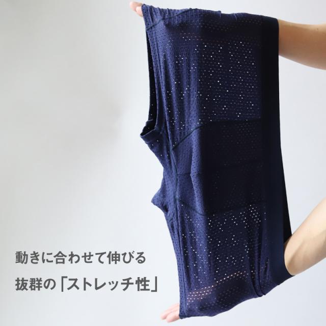 蒸れない ボクサーパンツ メッシュ メンズ 夏用 前とじ 接触冷感 大きいサイズ 4L 3L S〜4L