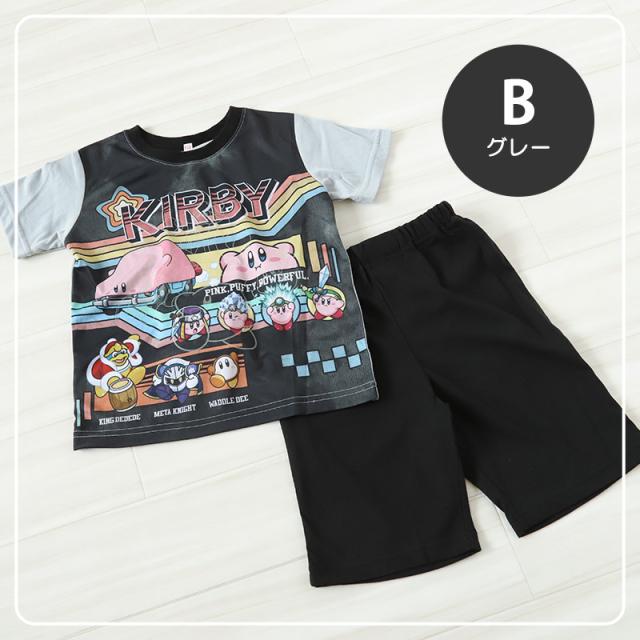 光るパジャマ カービィ 星のカービィ パジャマ 男児 半袖 夏 春 上下セット 110cm〜140cm