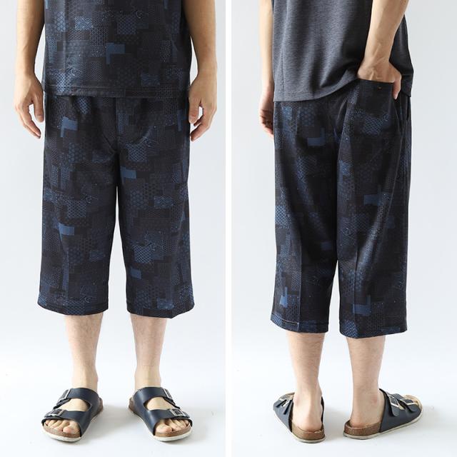 接触冷感 パンツ メンズ パンツ 和風 メンズ 夏 大きいサイズ 和柄 M〜4L (在庫限り)