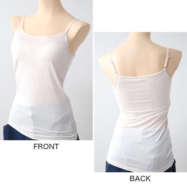 キャミソール レディース カップ付き カップ付きキャミソール インナー 冷感 接触冷感 肌着 M〜LL