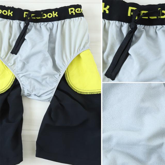 スクール水着 男の子 サーフパンツ キッズ シンプル Reebok 130 140 150 160 170 (在庫限り)