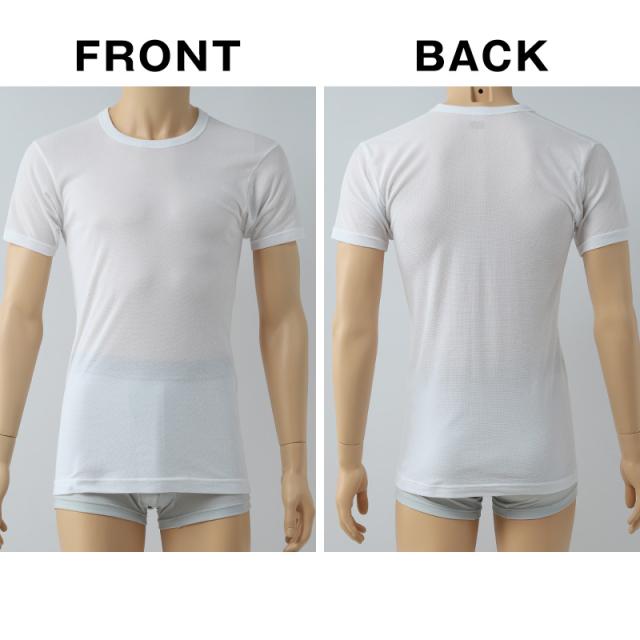 BVD インナー 半袖 メンズ tシャツ カノコ メッシュ 丸首 2枚組 M〜LL