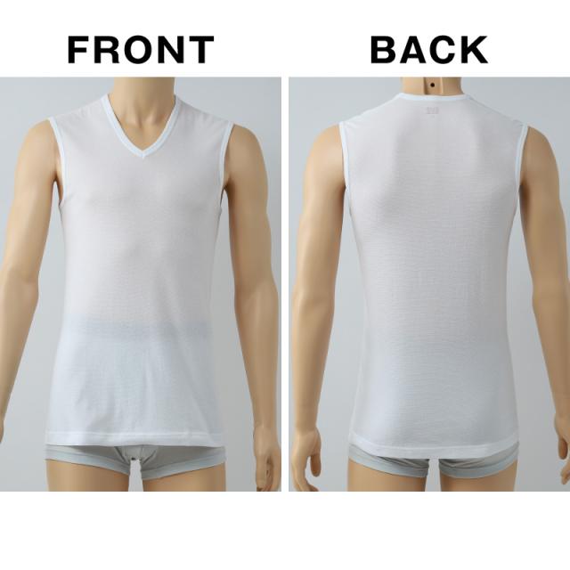 BVD インナー メンズ ノースリーブ vネック スリーブレス シャツ 鹿の子 メッシュ 2枚組 M〜LL