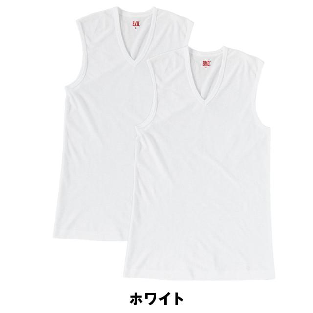 BVD インナー メンズ ノースリーブ vネック スリーブレス シャツ 鹿の子 メッシュ 2枚組 M〜LL