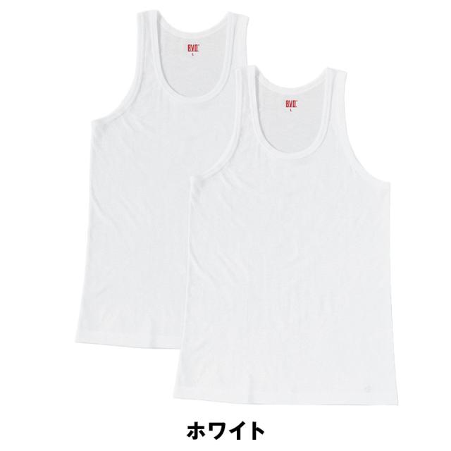 BVD ランニング シャツ タンクトップ 鹿の子 メッシュ メンズ インナー 2枚組 M〜LL