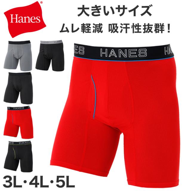 ボクサーブリーフ メンズ 下着 ヘインズ 前開き パンツ ムレ 無地 大きめ 3L 4L 5L (在庫限り)