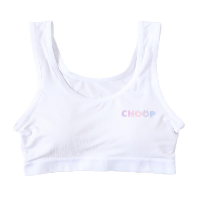 キッズ ハーフトップ インナー 女の子 ファーストブラ 速乾 ドライ カップ付きインナー ジュニアブラ 白 肌着 下着 150cm〜165cm