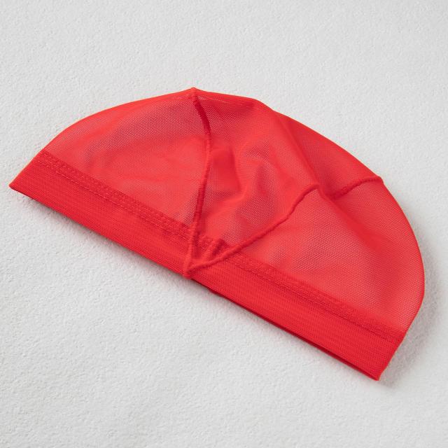 水泳帽子 メッシュ生地 スイミングキャップ フットマーク 目立つ色 かわいい プール学習 小学生 中学生 男女兼用 男の子 女の子  M・L