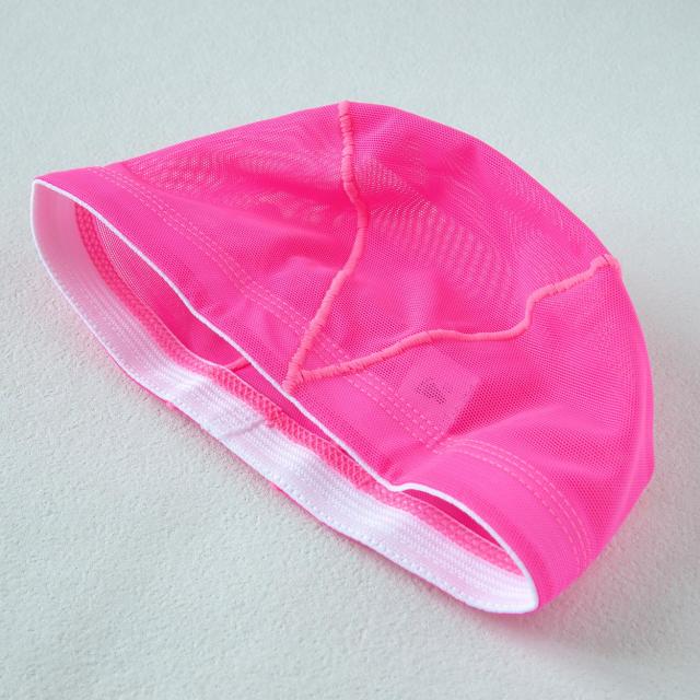水泳帽子 メッシュ生地 蛍光カラー 目立つ色 スイミングキャップ プール学習 小学生 中学生 男の子 女の子 子ども 学校 フリーサイズ