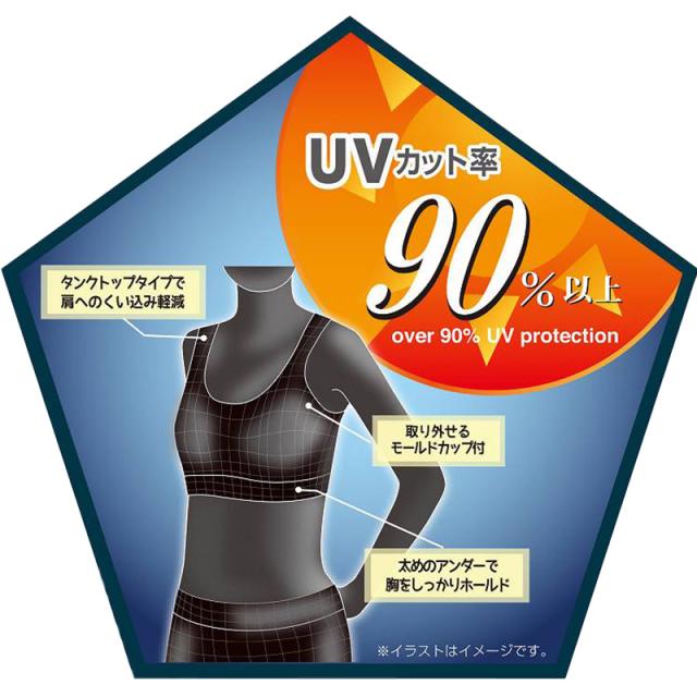 キッズ ハーフトップ ファーストブラ カップ付き ノンワイヤー スポーツブラ スポブラ ドライ 通気性 UVカット 紫外線対策