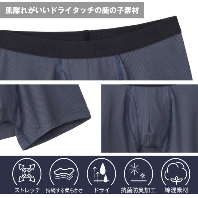 グンゼ YG ボクサーパンツ サラサラ メンズ 前あき 2枚組 M L LL