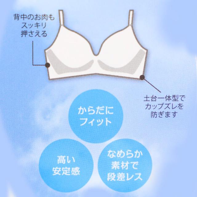 ブラ 脇肉 ノンワイヤー レディース ブラジャー ノンワイヤーブラ M L LL (在庫限り)