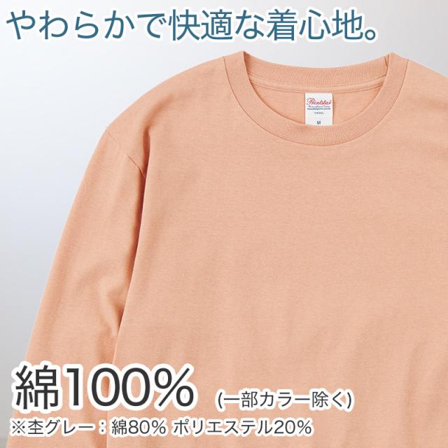 Tシャツ 長袖 ロンT メンズ レディース 無地 綿100% ロングスリーブ 5.6オンス 大きいサイズ やや厚手 部屋着 重ね着 XS〜3XL (取寄せ)