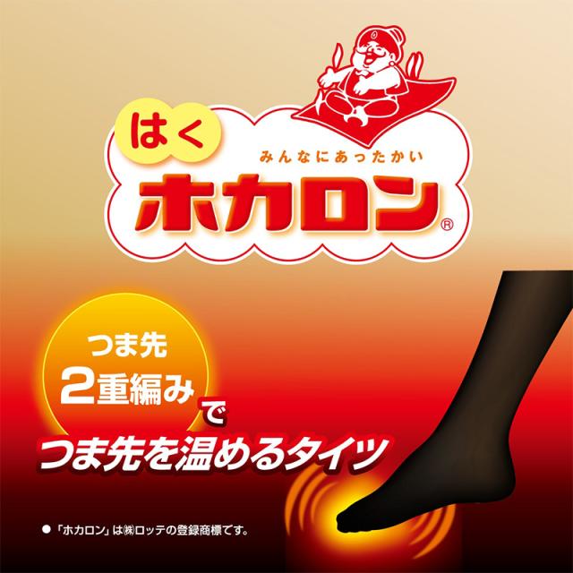 発熱タイツ レディース タイツ ホカロン つま先二重編み あたたかい あったかい 防寒 250デニール M-L L-LL (在庫限り)