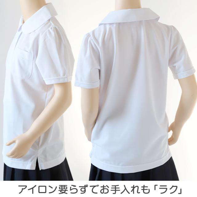小学生 ニット 半袖 丸襟 ポロシャツ 100A〜160A