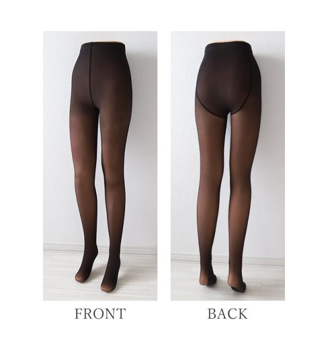 タイツ レディース フェイクタイツ 600デニール 暖かい 黒 グレー ベージュ M-L・L-LL