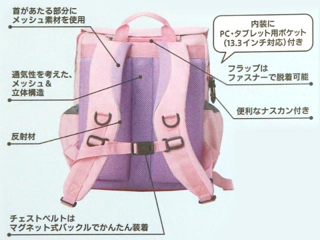 ランドセル リュック 軽い 軽量 丈夫 ランドセル型リュック 小学生 小学校 約27×34×13cm (送料無料) (在庫限り)