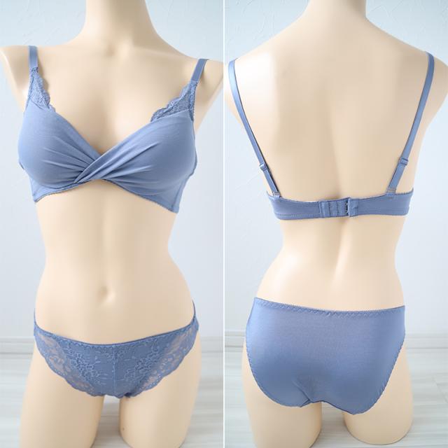 ブラジャー ショーツ セット ノンワイヤー 大きいサイズ 下着 レディース ブラショーツ 上下セット セットアップ 3L 4L 5L (在庫限り)