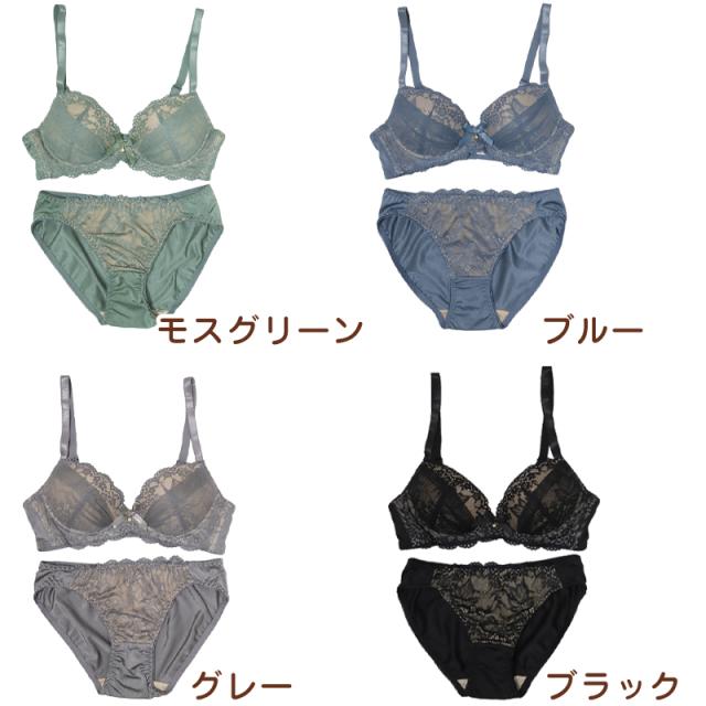 ブラジャー ショーツ セット ノンワイヤー ブラショーツ レディース 大きいサイズ 3L 4L 5L