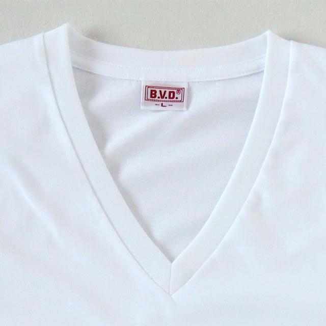 bvd tシャツ ゴールド 綿100 vネック メンズ M・L