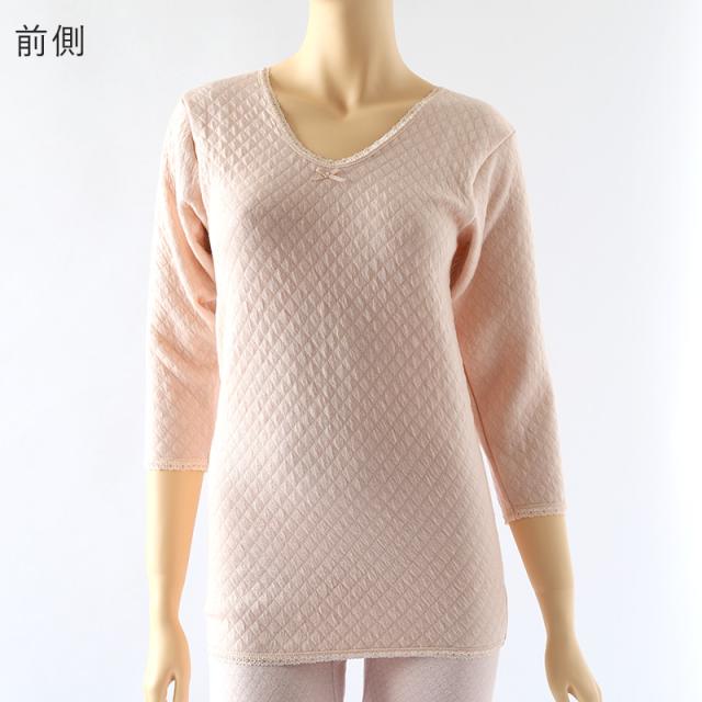 婦人 8分袖 インナー スリーマー スリーマ 長袖 肌着 キルト肌着 LL・3L (在庫限り)