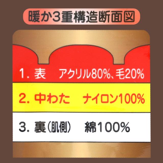 キルト 肌着 メンズ U首 長袖 毛混 日本製 綿100 S〜LL (在庫限り)