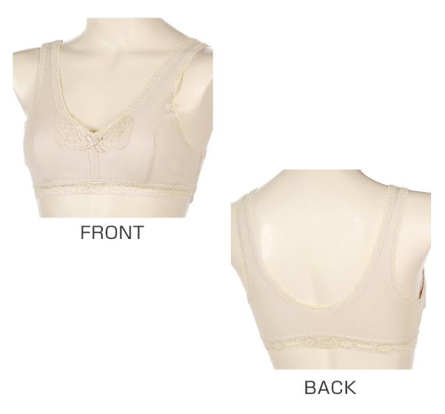 ノンワイヤーブラ ブラジャー ハーフトップ ブラ 綿 コットン レディース アツギ M L LL 3L