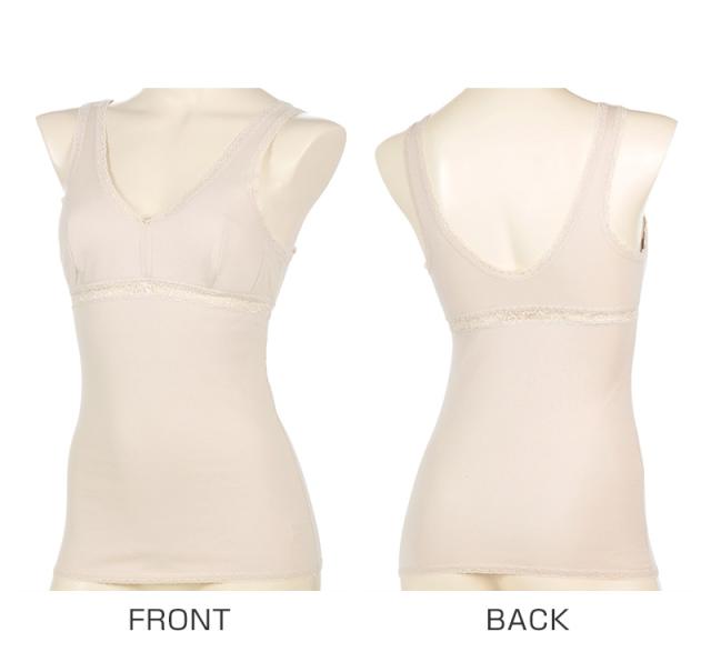 ブラトップ タンクトップ カップ付きインナー レディース アツギ M L LL 3L